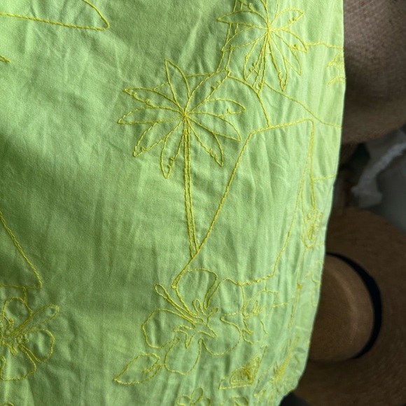 Vintage Roxy Lime Green Embroidered Skirt - Picture 6 of 6